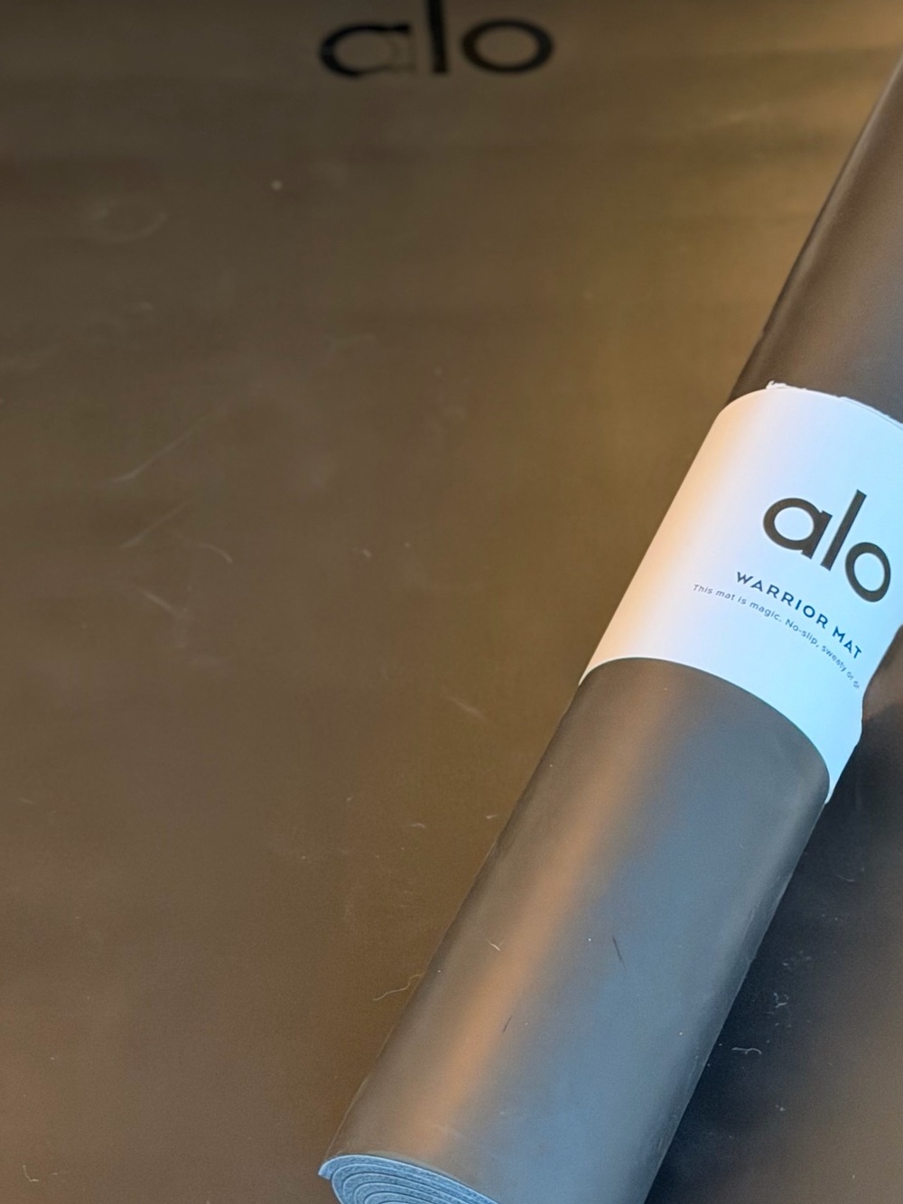 ALO Yoga Black Warrior Mat - Rolled Exercise Mat